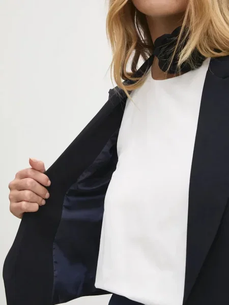 Піджак Answear.LAB без застібки однотонний синій