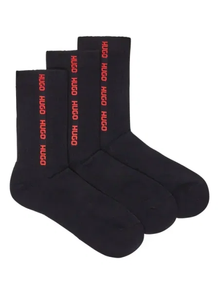 Hugo Bodywear Șosete RIB TAPE MD negru
