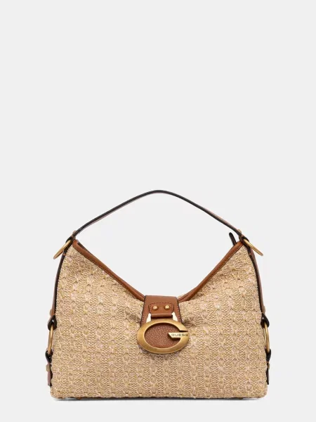 Torebka Guess skórzana beżowa