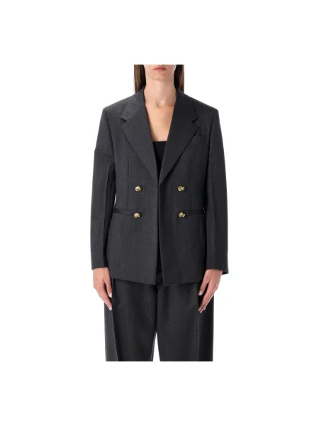 Marynarka Bottega Veneta wełniana dwurzędowa czarna