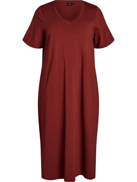 Zizzi Rochie VDorit ruginiu roșu