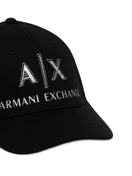 Șapcă Armani Exchange cu autograf negru