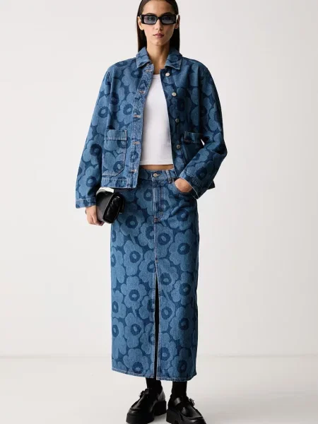 Marimekko jachetă pentru femei din denim albastru