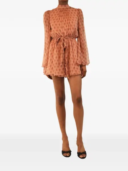 Salopetă Zimmermann cu model floral cu imagine roz