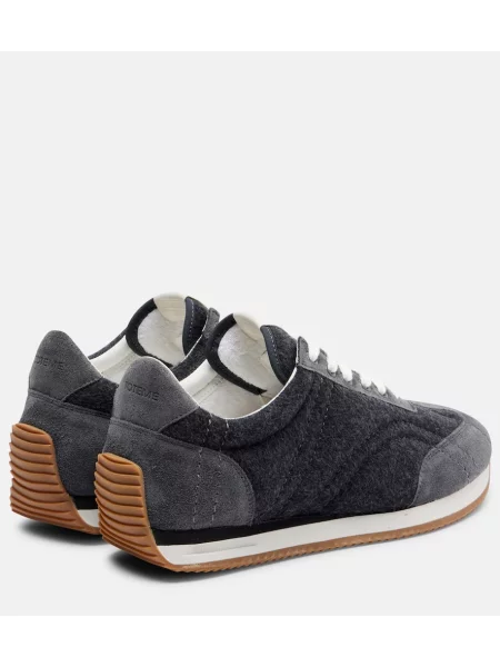Sneakerși Toteme din piele de căprioară gri