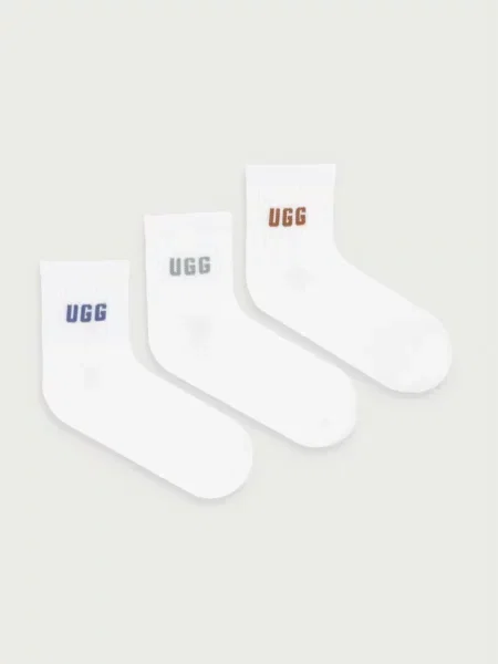 UGG čarape za žene s pamukom QUINLIN bijela