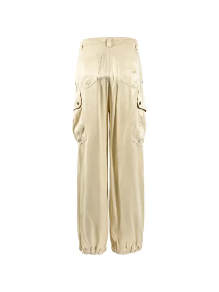Pantaloni cargo Pinko din satin