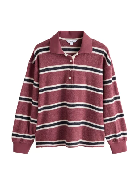 Next Tricou crem / roșu burgundy negru