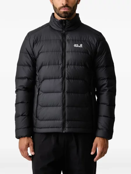 Matlasat geacă cu puf Jack Wolfskin cu imagine negru