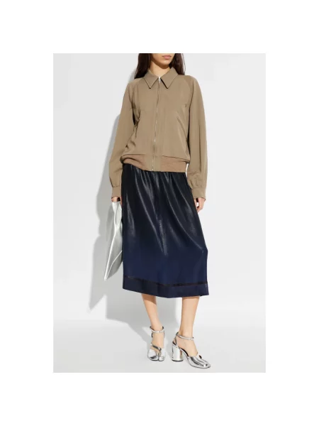 Lniana spódnica Maison Margiela niebieska