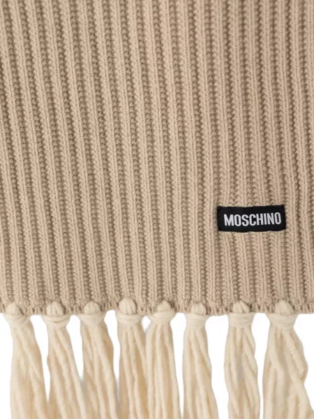 Fular Moschino cu franjuri tricotate