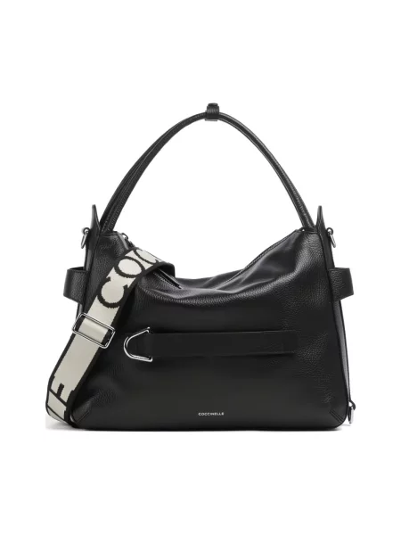 Torebka crossbody Coccinelle skórzana czarna