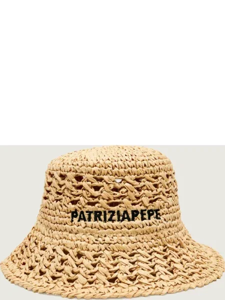 Patrizia Pepe pălărie de paie pentru femei bej
