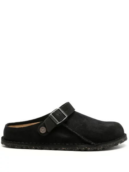 Saboți Birkenstock din piele de căprioară negru