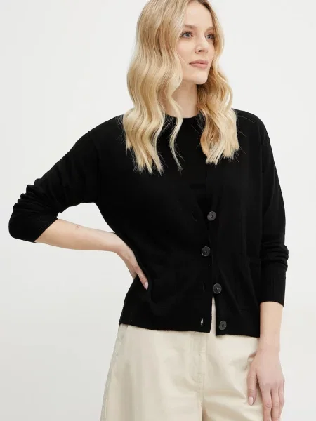 Weekend Max Mara cardigan din lana femei light negru