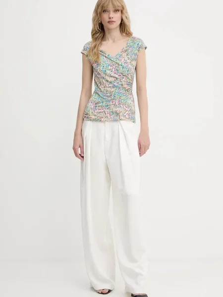 Блузка Morgan візерунок DPOPPA зелений