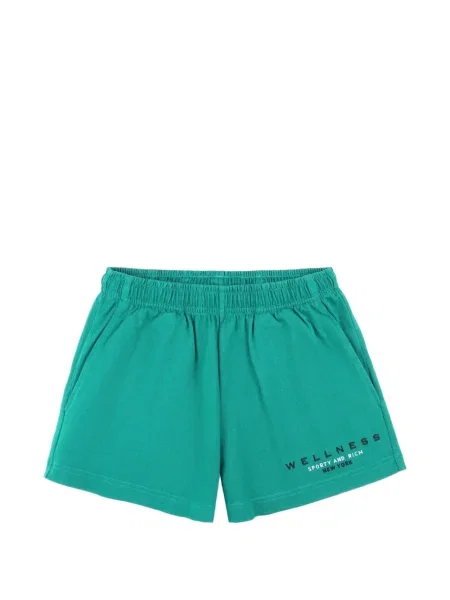 Pantaloni scurți Sporty & Rich cu broderie verde