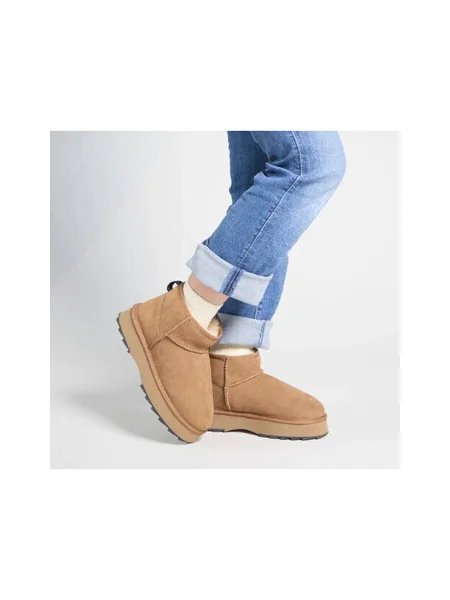 Dámske snehové topánky EMU Australia Sharky Micro Flatform chestnut/black hnedá