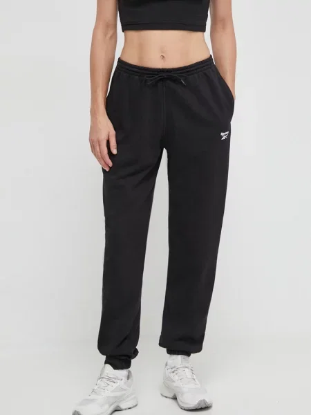 Спортивні штани Reebok однотонні чорний