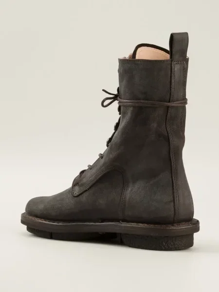Botine Trippen cu șireturi din dantelă negru