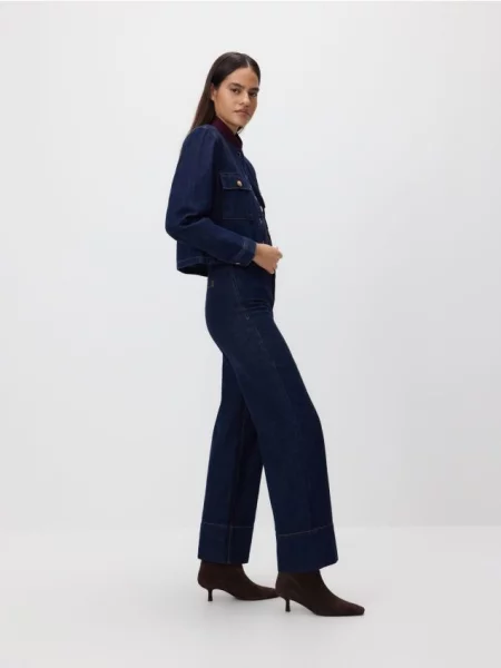 Reserved Широкі джинси темно-синій сині