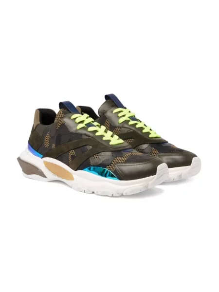 Lniane sneakersy Valentino Garavani zielone