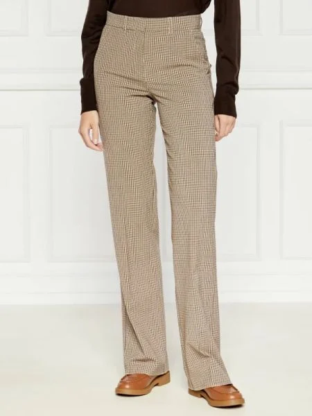 Marella SPORT Pantaloni CLARION | Straight fit cu adaos de lână bej