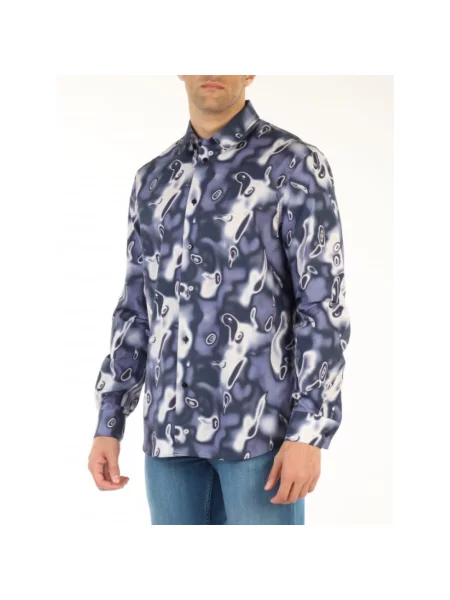 Koszula Trussardi casual niebieska