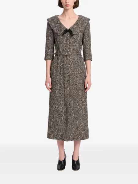 Rochie midi Alessandra Rich cu funde gri