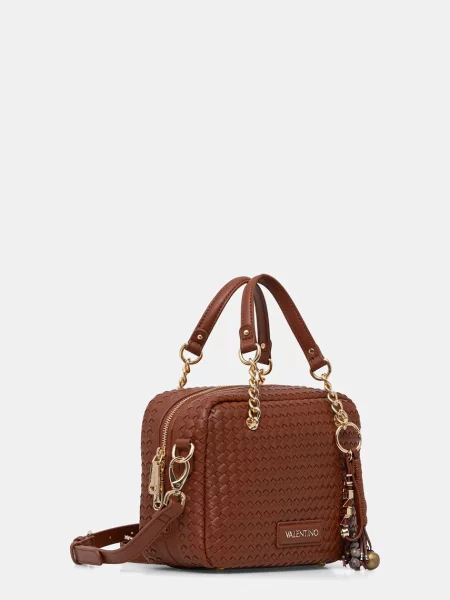 Crossbody kabelka Valentino z ekologickej kože hnedá