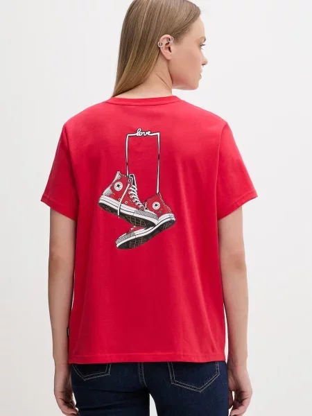 Converse kratka majica x CHUCKS IN LOVE rdeča