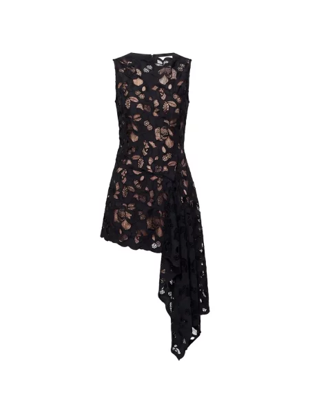 Rochie mini Monse fără mâneci asimetrică negru