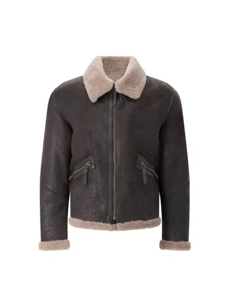 Kurtka skórzana Belstaff brązowa