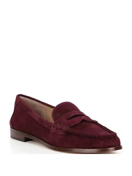 Mokasyny Lauren Ralph Lauren zamszowe czerwone