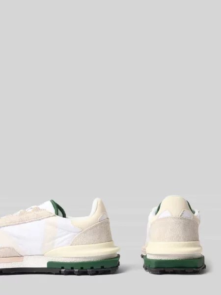Sneakersy z mieszanki skóry i tkaniny model Elite Active' Lacoste białe