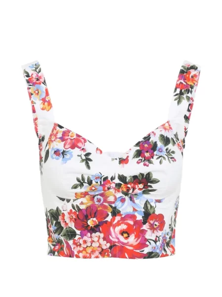 Top Dolce & Gabbana cu model floral alb