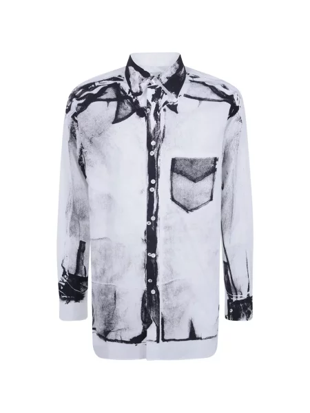 Cămașă Paul Smith cu imagine alb