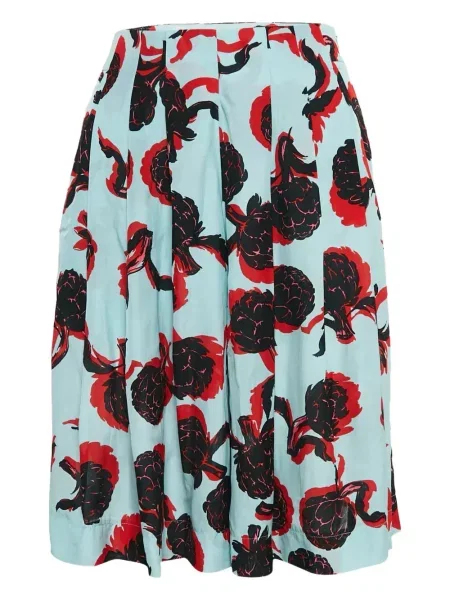 Pantaloni scurți See By Chloe cu model floral cu imagine plisate albastru