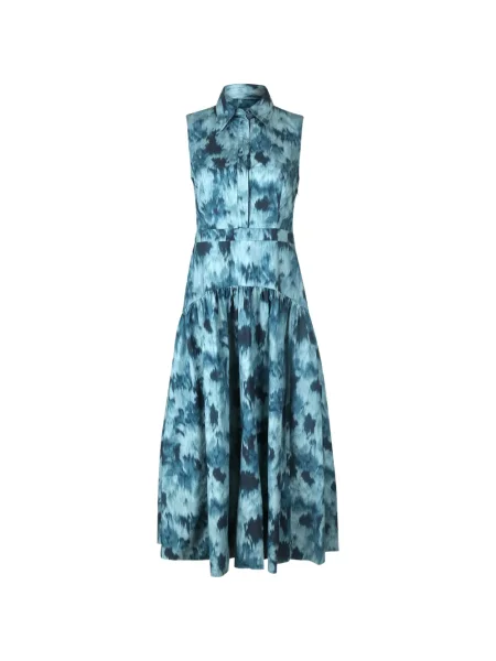 Pulover Michael Kors Collection fără mâneci de costum lung albastru