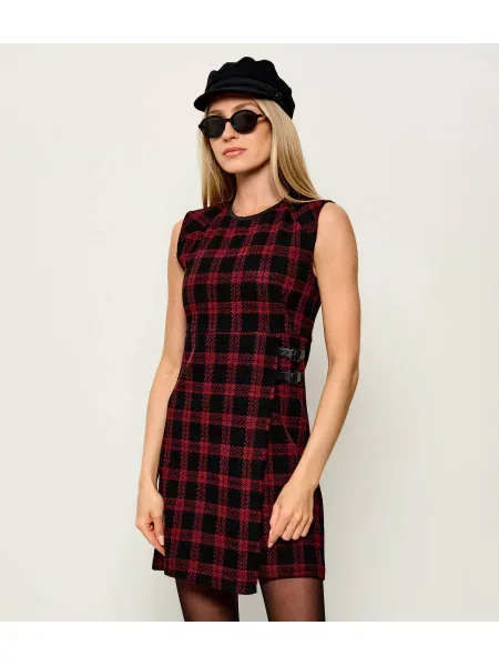 Pinko Rochie Amaranda cu adaos de lână roșu