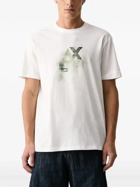Tricou Armani Exchange cu imagine alb