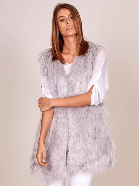 Vestă Fashionhunters gri