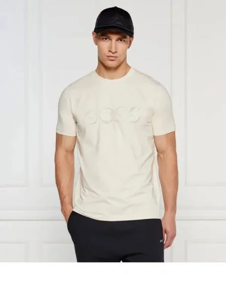 BOSS GREEN Tricou Jagged | Relaxed fit | stretch verde