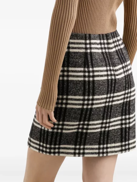 Fusta mini Dolce & Gabbana în carouri negru