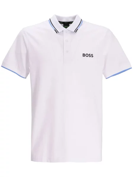 Polo Boss cu broderie roz