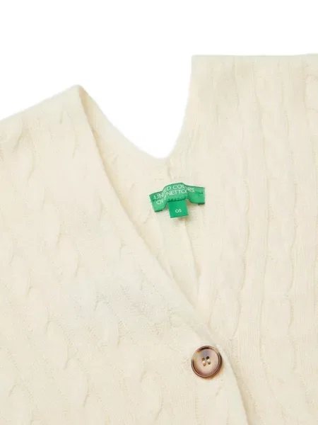 Geacă Benetton tricotate alb