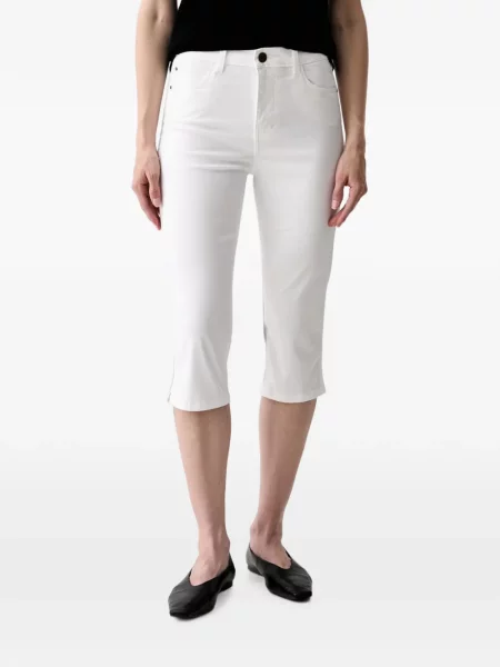 Decupat blugi Guess cu autograf alb