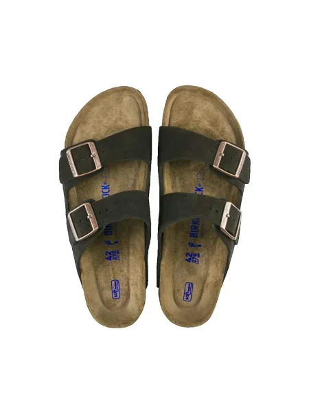 Pantofi Birkenstock din piele de căprioară maro