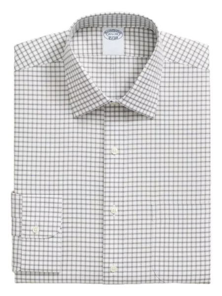 Cămașă Brooks Brothers în carouri alb