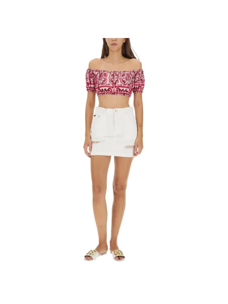 Spódnica jeansowa Dolce And Gabbana biała